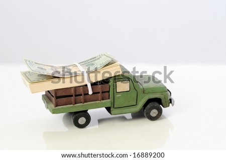 truck caries a roll of US currency