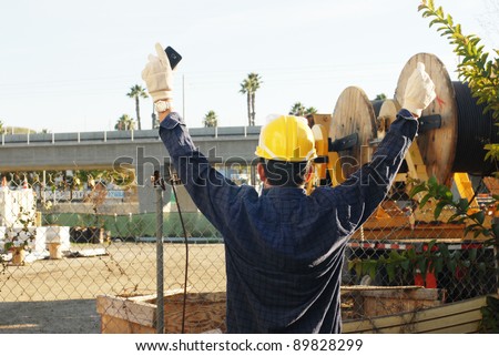 construction man with yellow hard hat