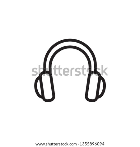 headphone outline icon template