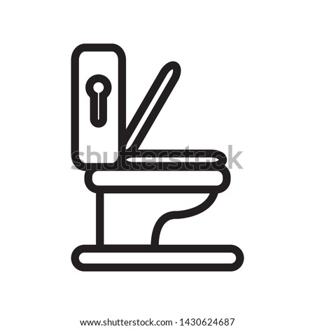 toilet seat icon vector illustration in simple style