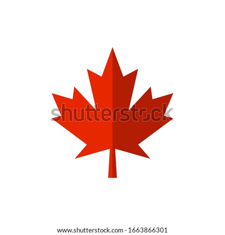 Maple leaf, Canada symbol icon vector 