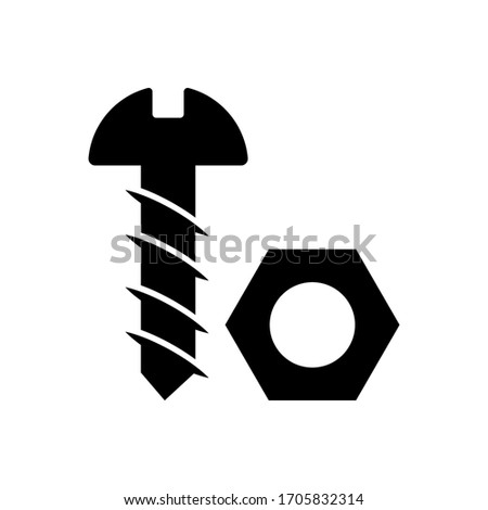 Nut bolt icon vector isolated template
