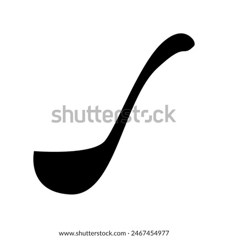 Soup ladle icon vector on white background