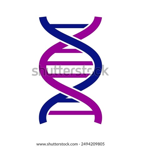 DNA icon. Flat design style eps 10 vector illustration on white background