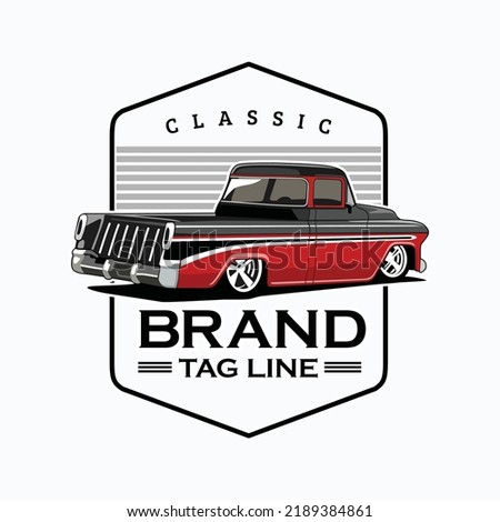 premium Classic Pickup car illustration vector