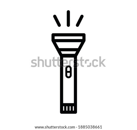 Flashlight icon vector logo design template