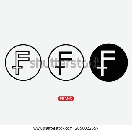 Swiss Franc money symbol icon vector illustration