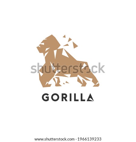 gorilla logo icon vector design