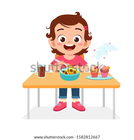 Breakfast Clipart Group With Items Kid Eating Breakfast Clipart Stunning Free Transparent Png Clipart Images Free Download