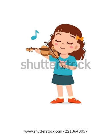 Similar – Image, Stock Photo Young student violinist