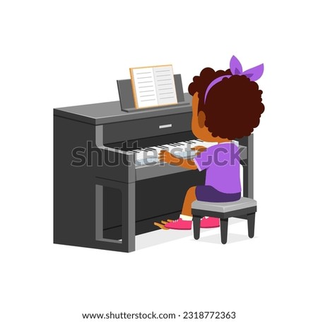 Similar – Image, Stock Photo boy plays piano Piano