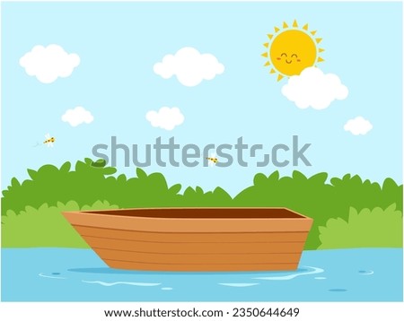 Similar – Image, Stock Photo Ship on a lake Navigation