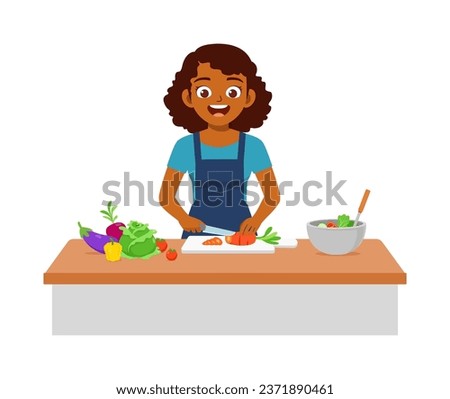 young woman cutting vegetables for cooking salad