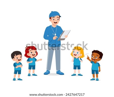 kid and physical education teacher holding note