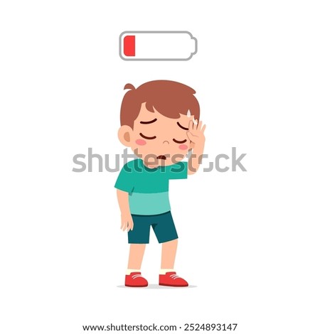 little kid feel tired and low battery energy