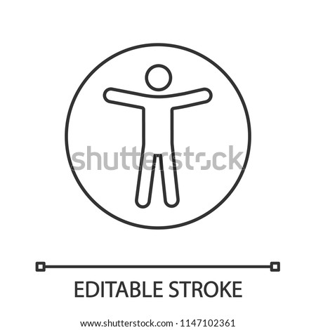 Web accessibility linear icon. Thin line illustration. Universal access. Contour symbol. Vector isolated outline drawing. Editable stroke