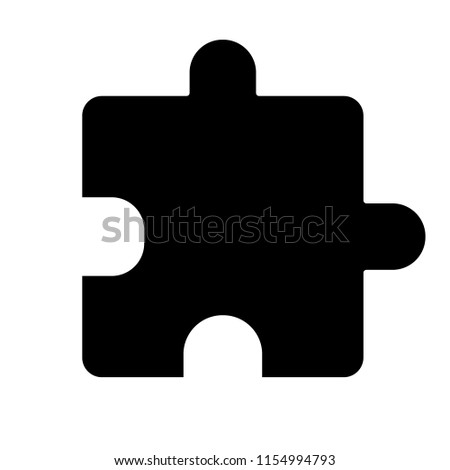 Extension glyph icon. Puzzle. Silhouette symbol. Negative space. Vector isolated illustration