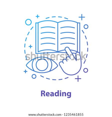 Reading book concept icon. Literature. Education idea thin line illustration. Vector isolated outline drawing