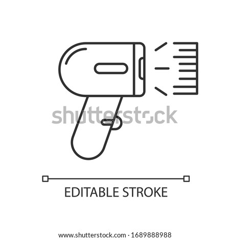 Barcode scanner pixel perfect linear icon. Asset tracking optical software, data reader. Thin line customizable illustration. Contour symbol. Vector isolated outline drawing. Editable stroke