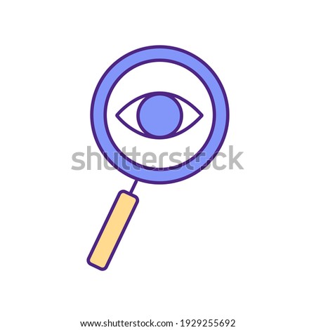 Curiosity development RGB color icon. Exploration, investigation. Inquisitive thinking. Improving learning process. Asking questions, searching for answers. Isolated vector illustration