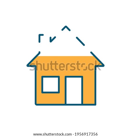 Cash-in refinance RGB color icon. Additional money for home loan. Monthly payments for house. Paying large sum toward mortgage. Home equity. Refinance transaction. Isolated vector illustration