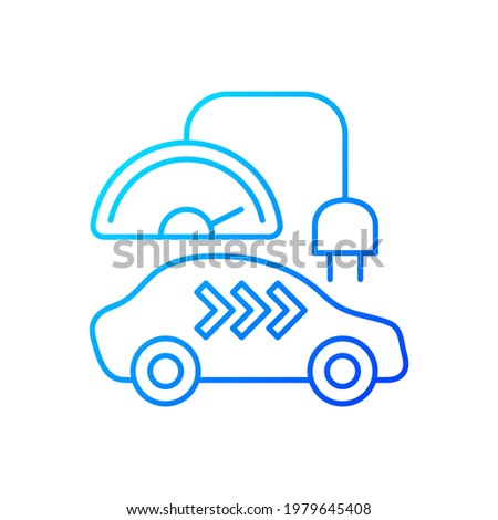 Level 3 charger gradient linear vector icon. Rapid way for getting car battery filled up. Fast electricity source. Thin line color symbols. Modern style pictogram. Vector isolated outline drawing