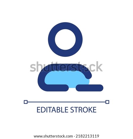 Remove contact pixel perfect RGB color ui icon. Delete user. Address book. Simple filled line element. GUI, UX design for mobile app. Vector isolated pictogram. Editable stroke. Arial font used