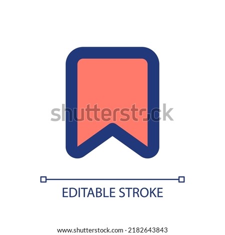 Add bookmark pixel perfect RGB color ui icon. Saving webpage. Reading list. Simple filled line element. GUI, UX design for mobile app. Vector isolated pictogram. Editable stroke. Arial font used