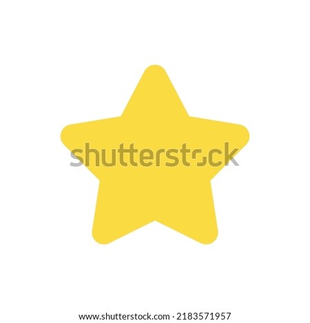 Star flat color ui icon. Favourite page mark. Positive feeling. Add bookmark. Saving special item. Simple filled element for mobile app. Colorful solid pictogram. Vector isolated RGB illustration