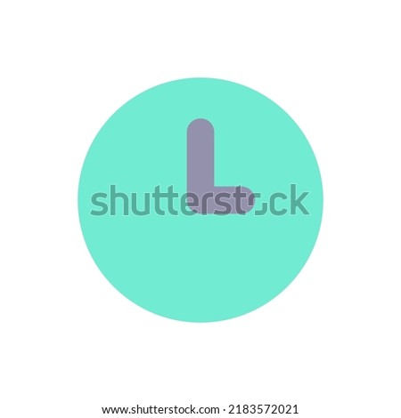 Clock flat color ui icon. Set alarm. Tracking time. Snooze feature. Daily reminder. Schedule time. Simple filled element for mobile app. Colorful solid pictogram. Vector isolated RGB illustration