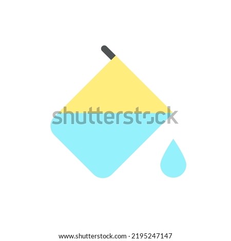 Paint bucket tool flat color ui icon. Colour replacement. Fill area with color. Editor instrument. Simple filled element for mobile app. Colorful solid pictogram. Vector isolated RGB illustration