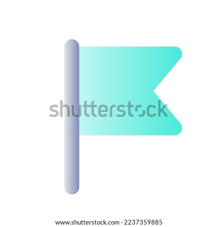 Simple flag for report flat gradient color ui icon. Reporting bugs and issues. Inappropriate content. Simple filled pictogram. GUI, UX design for mobile application. Vector isolated RGB illustration