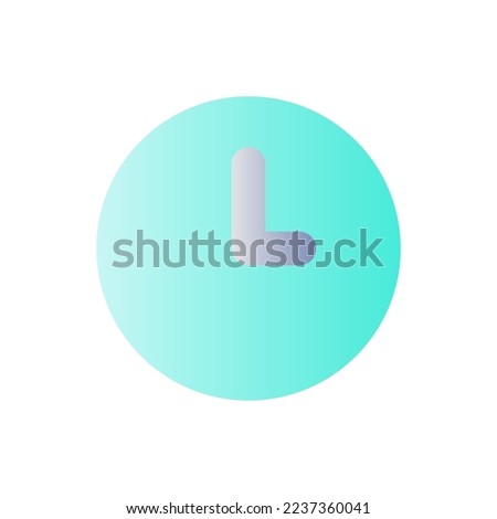 Clock flat gradient color ui icon. Set alarm. Tracking time. Snooze feature. Daily reminder. Simple filled pictogram. GUI, UX design for mobile application. Vector isolated RGB illustration