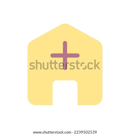Add address flat color ui icon. Delivery service. Mail recipient information. House location. Simple filled element for mobile app. Colorful solid pictogram. Vector isolated RGB illustration