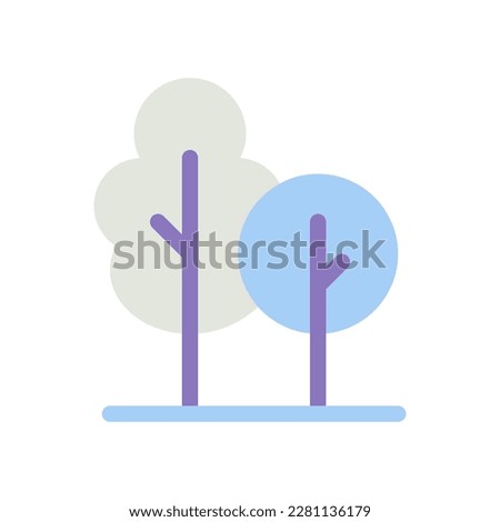 Recreational area and park flat color ui icon. Public space. GPS navigation. Search for place on map. Simple filled element for mobile app. Colorful solid pictogram. Vector isolated RGB illustration