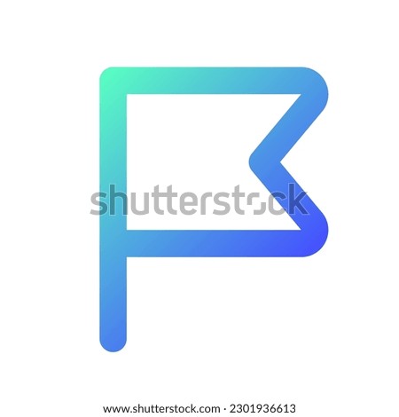 Simple flag for report pixel perfect gradient linear ui icon. Reporting bugs and issues on site. Line color user interface symbol. Modern style pictogram. Vector isolated outline illustration