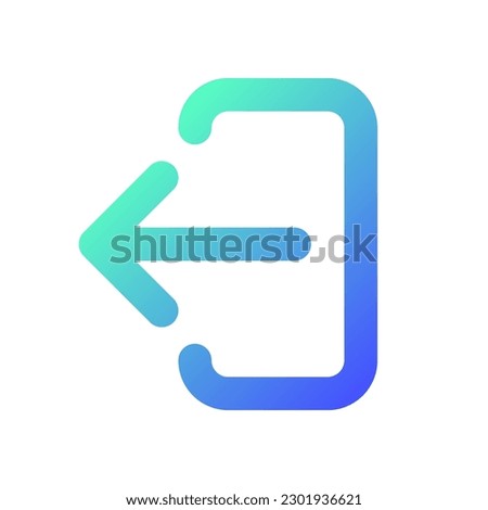 Export data pixel perfect gradient linear ui icon. Importing files. Data backup. Unloading database. Line color user interface symbol. Modern style pictogram. Vector isolated outline illustration