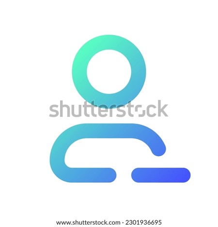 Remove contact pixel perfect gradient linear ui icon. Delete unwanted user. Address book. Manage content. Line color user interface symbol. Modern style pictogram. Vector isolated outline illustration