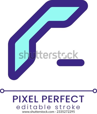Delete contact pixel perfect RGB color ui icon. Remove information. Telephone. Simple filled line element. GUI, UX design for mobile app. Vector isolated pictogram. Editable stroke. Poppins font used