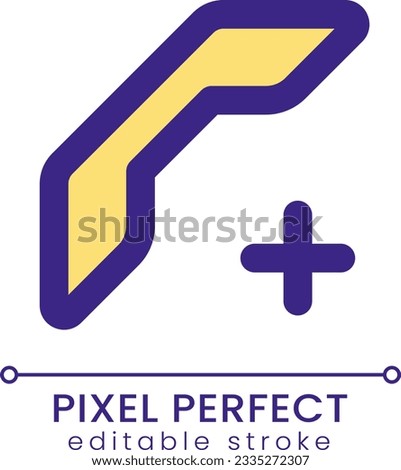 Add new contact pixel perfect RGB color ui icon. Group call. Simple filled line element. GUI, UX design for mobile app. Vector isolated pictogram. Editable stroke. Poppins font used