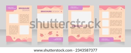 Study abroad grants blank brochure layout design. Financial aid options. Vertical poster template set with empty copy space for text. Premade corporate reports collection. Editable flyer paper pages