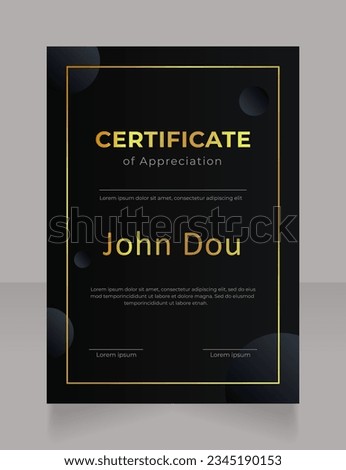 Teacher appreciation certificate design template. Vector diploma with customized copyspace and borders. Printable document for awards and recognition. Montserrat, Calibri Regular fonts used