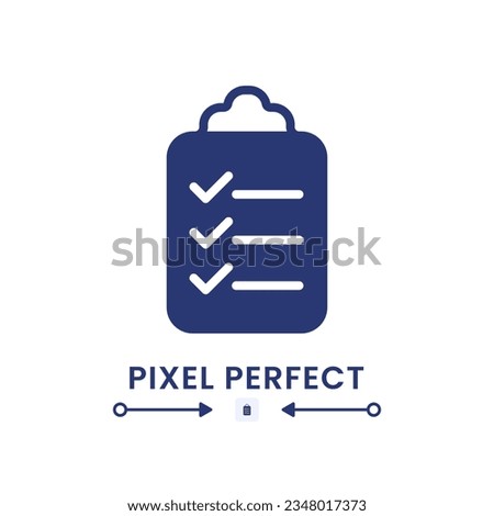 Date tasks black solid desktop icon. Work plan. Day schedule. Meeting agenda. Time management. Pixel perfect, outline 4px. Silhouette symbol on white space. Glyph pictogram. Isolated vector image