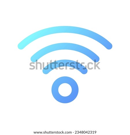 Wireless internet pixel perfect gradient linear ui icon. Access to Internet. Hotel service. Line color user interface symbol. Modern style pictogram. Vector isolated outline illustration