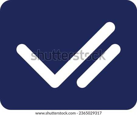 Double checkmark black glyph ui icon. Message is delivered and read. Online chat. User interface design. Silhouette symbol on white space. Solid pictogram for web, mobile. Isolated vector illustration