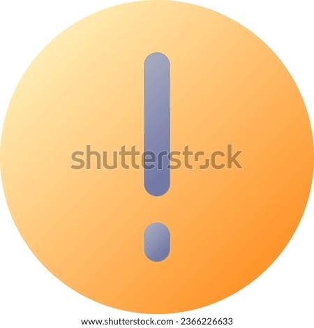 Warning pixel perfect flat gradient color ui icon. Exclamation mark in circle. Pay attention. Simple filled pictogram. GUI, UX design for mobile application. Vector isolated RGB illustration