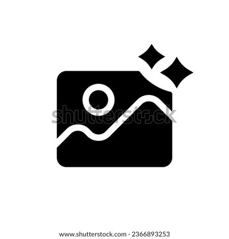 Photo editing black glyph ui icon. Visual effect. Simple filled line element. User interface design. Silhouette symbol on white space. Solid pictogram for web, mobile. Isolated vector illustration