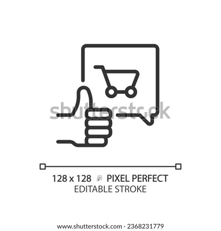 2D pixel perfect editable black purchase decision icon, isolated vector, thin line illustration representing soft skills.