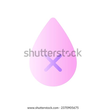 Dehydration flat gradient two-color ui icon. Restriction and prohibition. Unhealthy condition. Simple filled pictogram. GUI, UX design for mobile application. Vector isolated RGB illustration