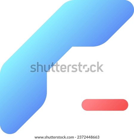 Delete contact pixel perfect flat gradient color ui icon. Remove information. Telephone receiver. Simple filled pictogram. GUI, UX design for mobile application. Vector isolated RGB illustration